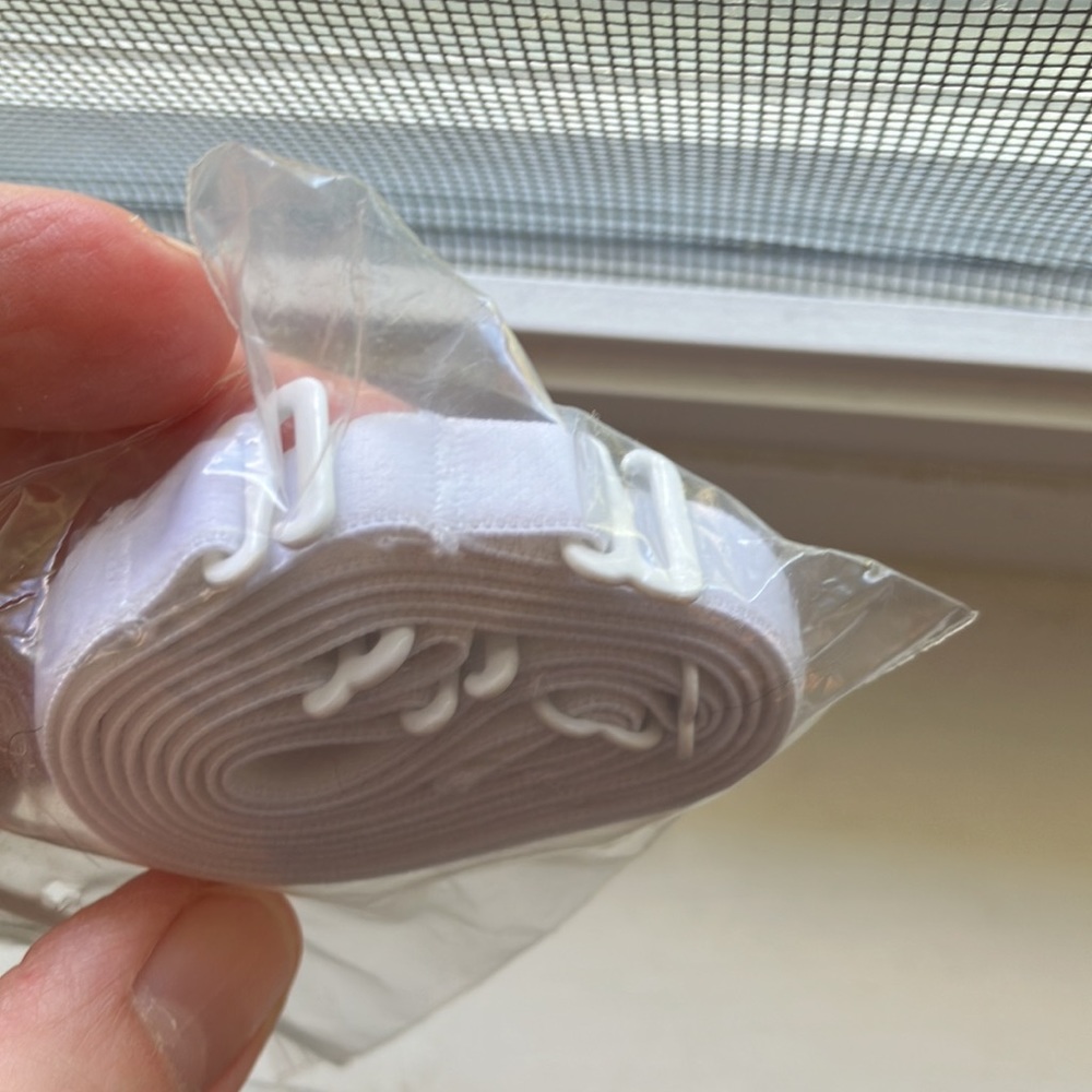 Brand new white replacement straps for strapless bra